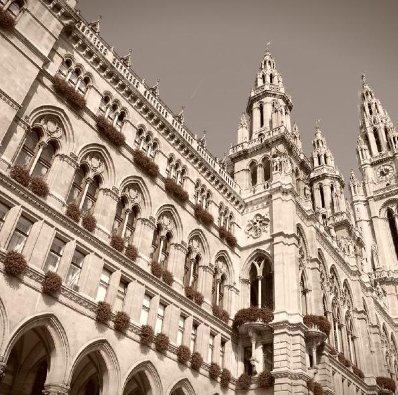 Historical building - Rathaus in Vienna in the district of Innere Stadt